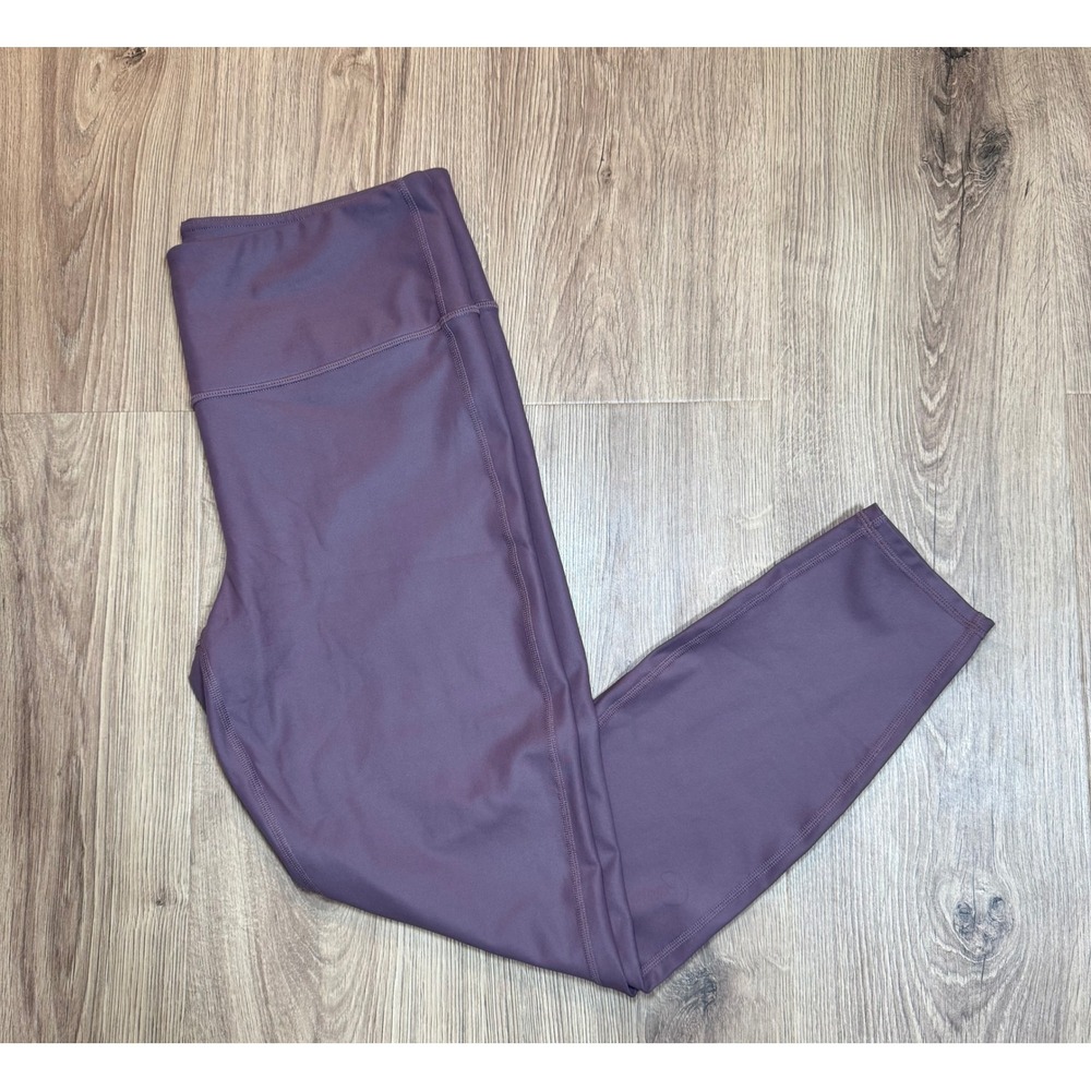 Athleta Womens High Rise 7/8 Leggings Purple Plum Yoga Gym Pilates Athleisure L